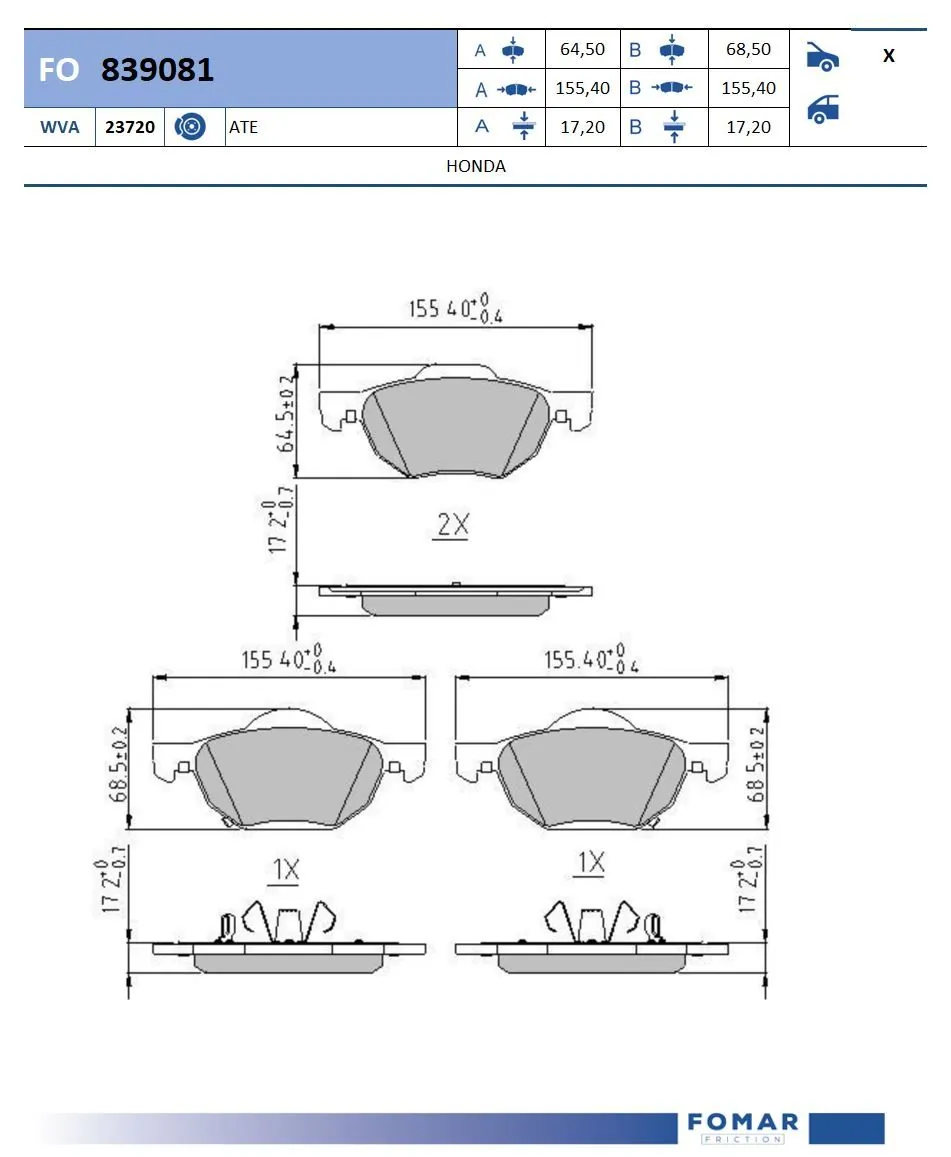 Brake Pad Set, disc brake